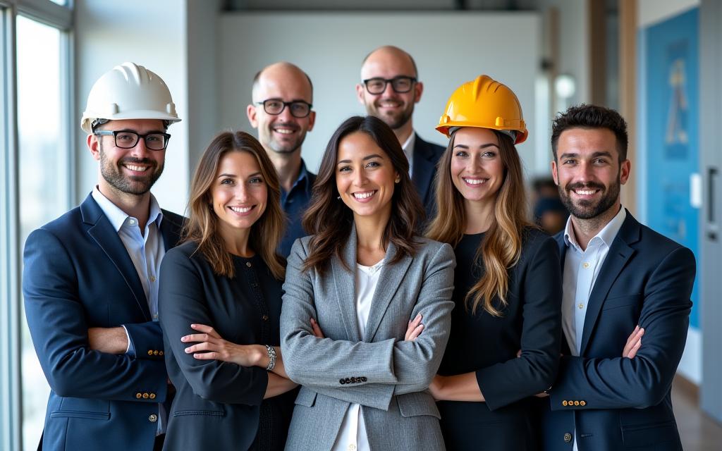 Diverse construction team at Fenwood Constructive